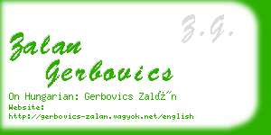 zalan gerbovics business card